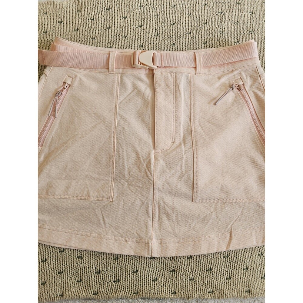 Outdoor Voices Rectrek Belted Blush Pink Mini Skirt S Pockets Hiking Stretch New